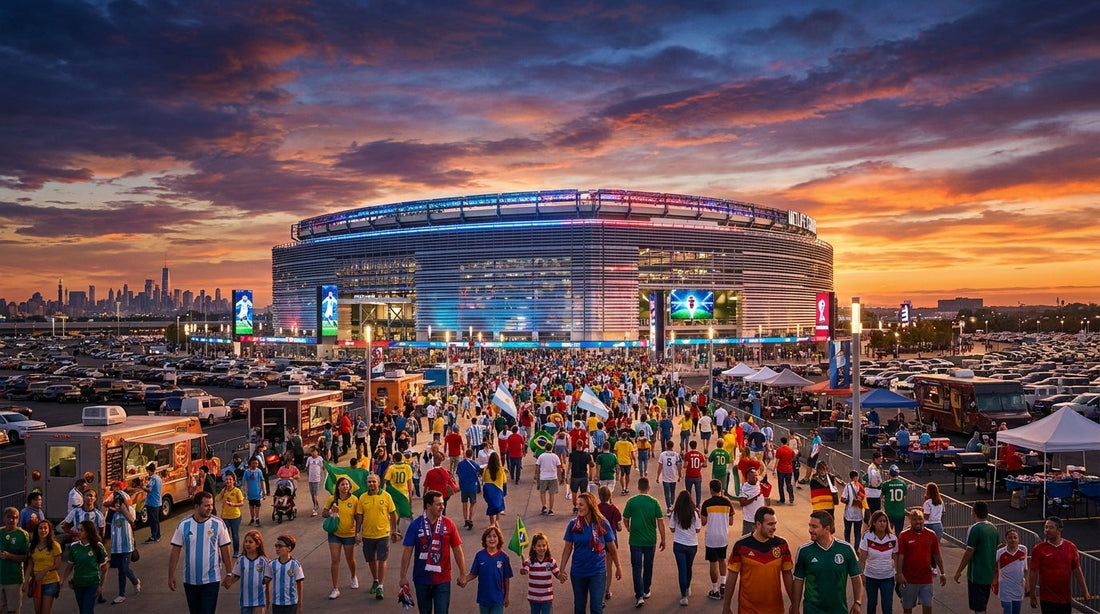 MetLife Stadium in New Jersey packed with soccer fans for the 2026 tournament final — America's soccer heartland