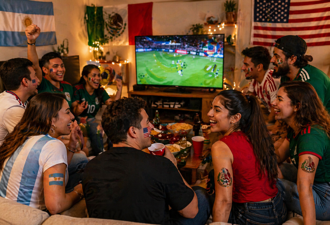 Soccer fan temporary tattoos 10-sheet variety pack for USA Mexico Argentina watch party